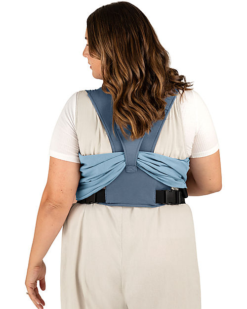 Easy Baby Carrier in pure cotton Very easy to wear sea spray Blue