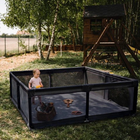 Kidwell Fanko Extra Large Playpen (180 x 200cm), Limited Edition Black