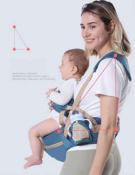 Rockabye Baby Hip Seat Carrier with Chest & PADDED Shoulder Strap