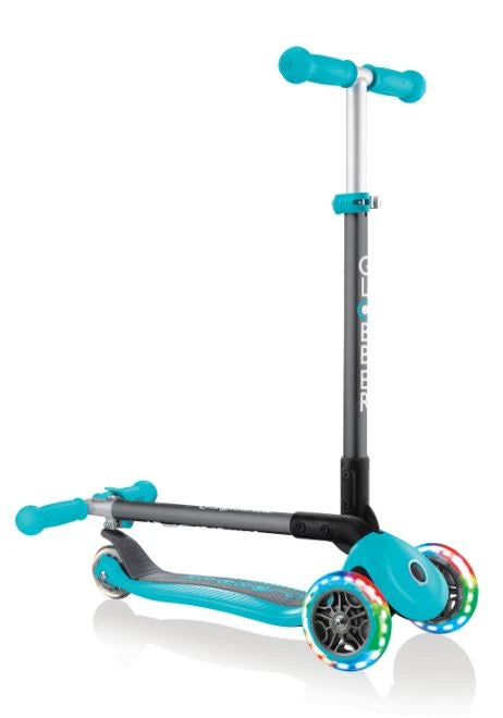 Globber Primo Foldable Lights Teal