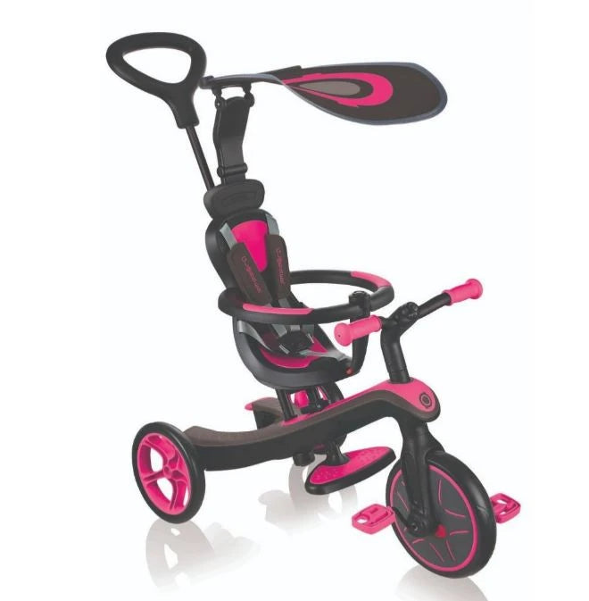 Globber Explorer Trike 4 In 1 Fuchsia (W/Headset)