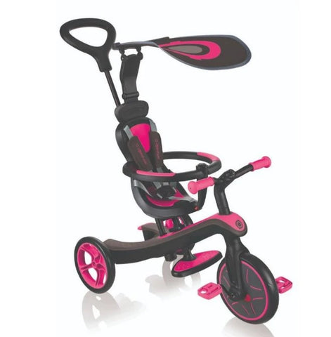 Globber Explorer Trike 4 In 1 Fuchsia (W/Headset)