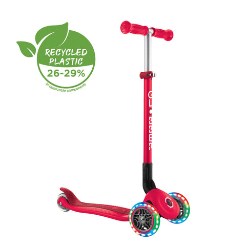 Globber Primo Foldable Lights – Grey/Red