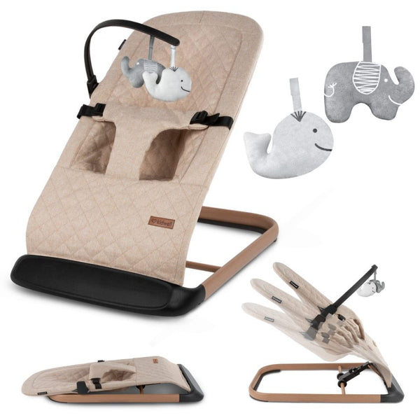 Kidwell Laro Baby Bouncer, Beige/ Wooden