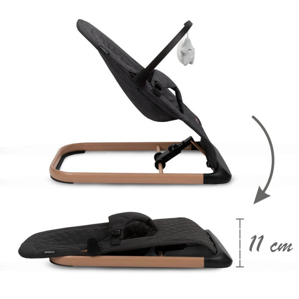 Kidwell Laro Baby Bouncer, Black/ Wooden