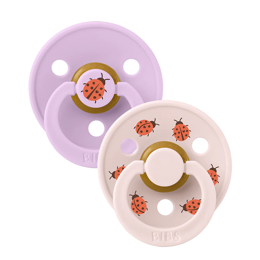 STUDIO Colour Pacifiers 2 Pack Ladybug - Violet Sky/Petal
