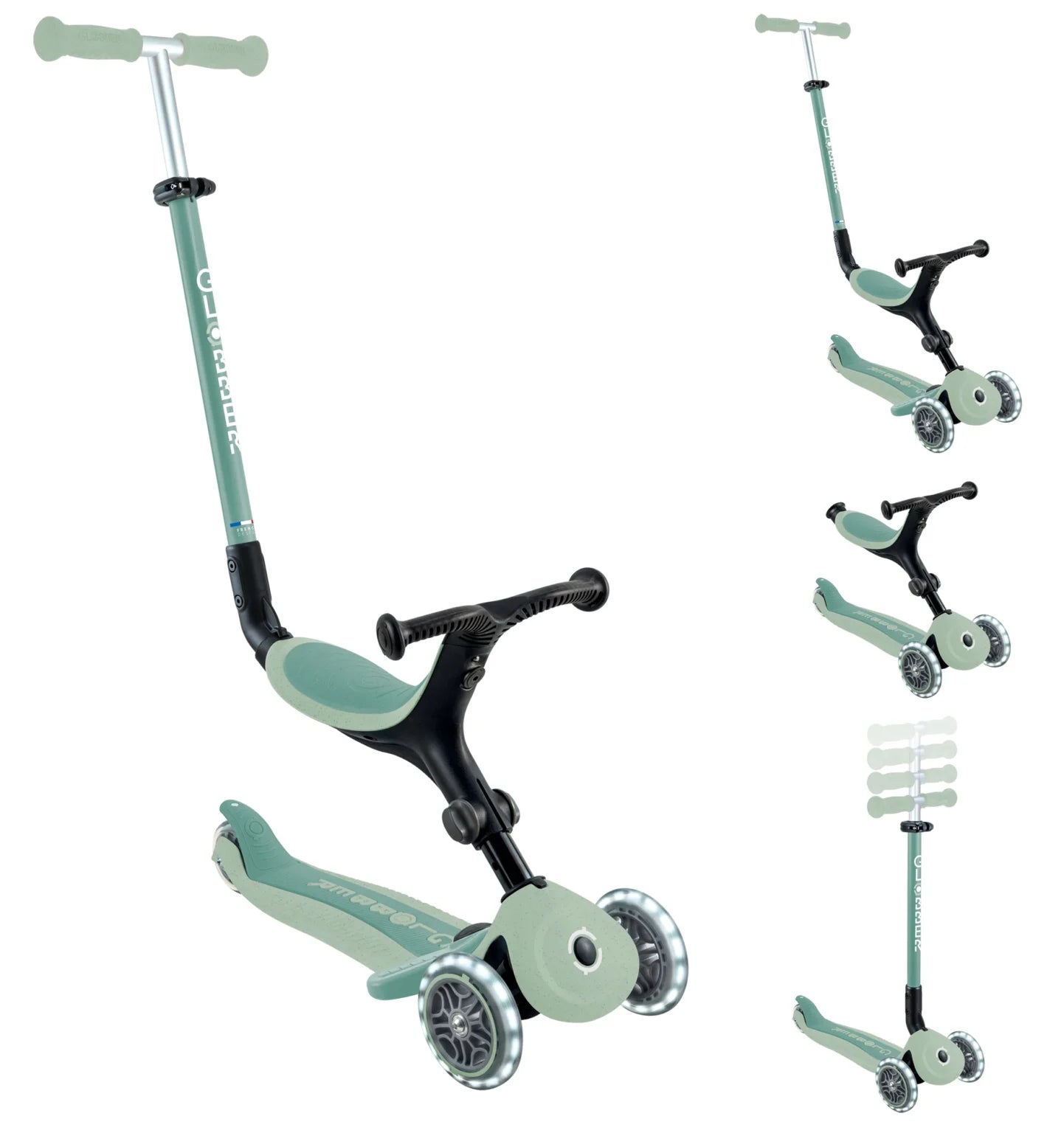 Globber Go Up Active Lights-Pistachio