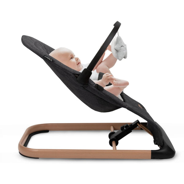 Kidwell Laro Baby Bouncer, Black/ Wooden