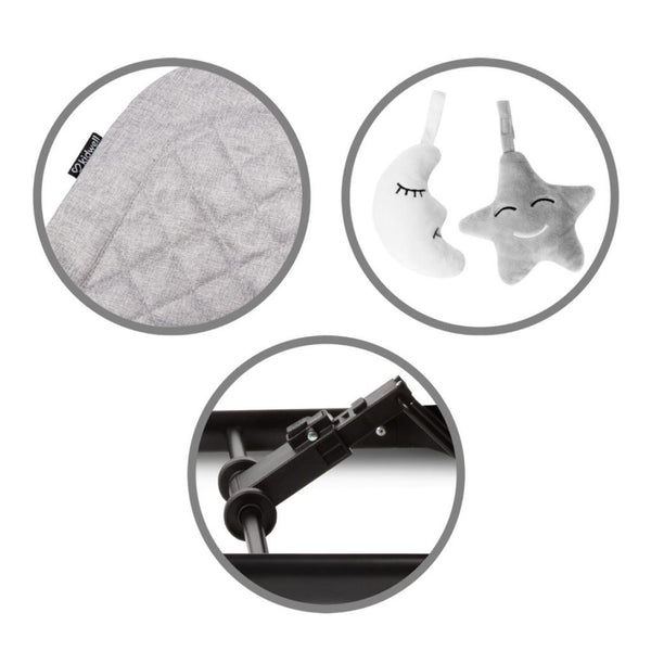 Kidwell Laro Baby Bouncer, Grey/ Black