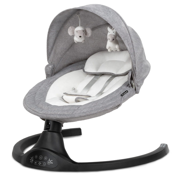 Kidwell Luxi 2-in-1 Electric Rocker & Lounger with Mosquito Net & Bluetooth, Dark Melange / Black