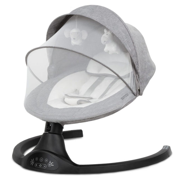 Kidwell Luxi 2-in-1 Electric Rocker & Lounger with Mosquito Net & Bluetooth, Dark Melange / Black