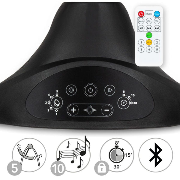 Kidwell Luxi 2-in-1 Electric Rocker & Lounger with Mosquito Net & Bluetooth, Dark Melange / Black