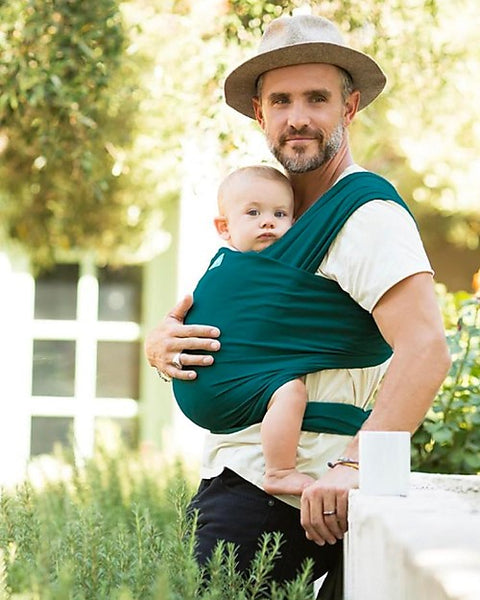 Classic Baby Carrier in pure cotton - Very easy to put on! - Ocean Green