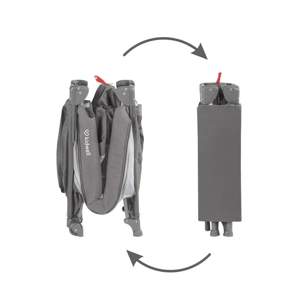 Kidwell Blissy Lift 2-Level Travel Cot / Playpen, Grey