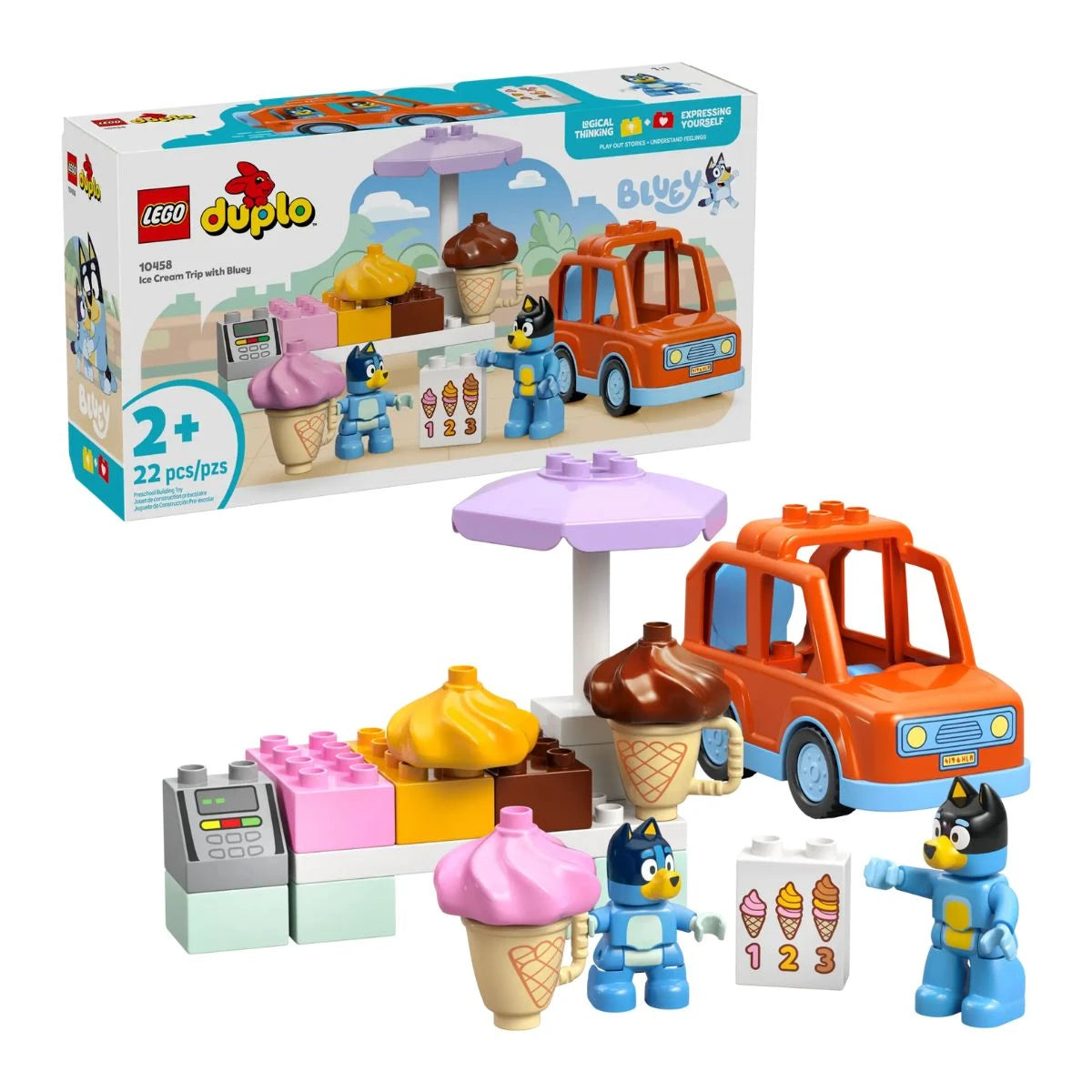 LEGO Duplo Bluey Ice Cream Trip With Bluey 22 Pcs