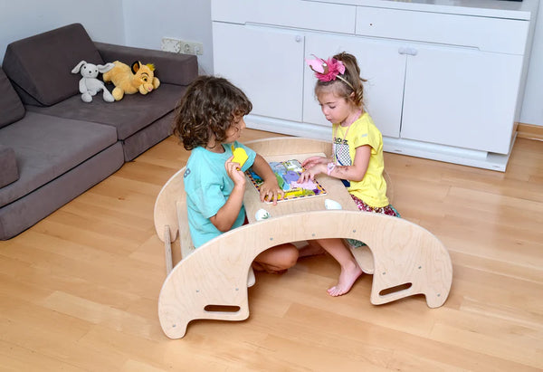 2in1 Wooden Seesaw and Montessori Table and Chair Set
