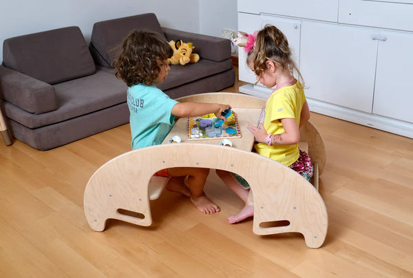 2in1 Wooden Seesaw and Montessori Table and Chair Set
