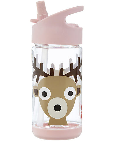 Bottle with Silicone Straw - Pink Fawn - 350 ml - BPA and phthalates free