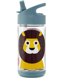 Bottle with Silicone Straw - Blue Lion - 350 ml - BPA and phthalates free