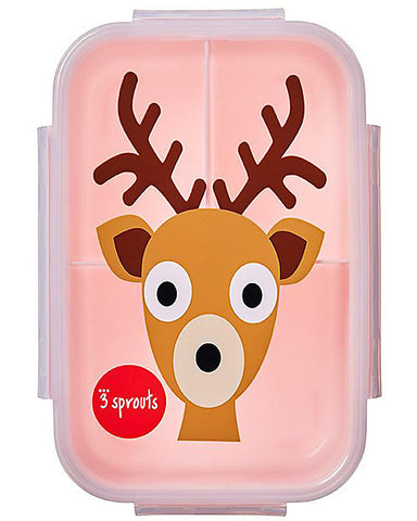 Bento Lunch Box, 3 Compartments - Pink Fawn