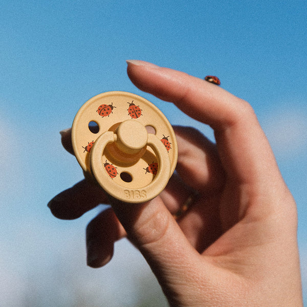 STUDIO Colour Pacifiers 2 Pack Ladybug - Sage/Pale Butter