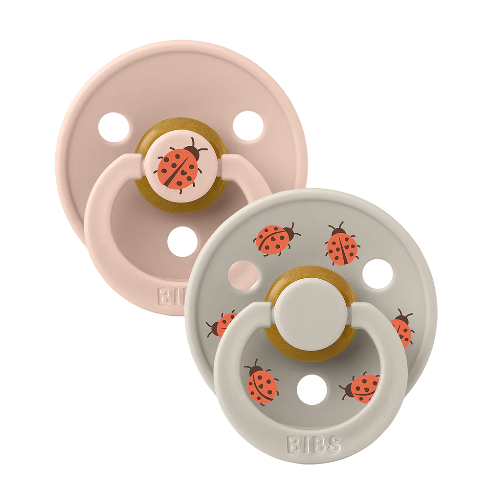 STUDIO Colour Pacifiers 2 Pack Ladybug - Blush/Sand
