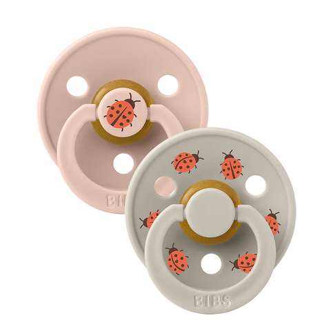 STUDIO Colour Pacifiers 2 Pack Ladybug - Blush/Sand