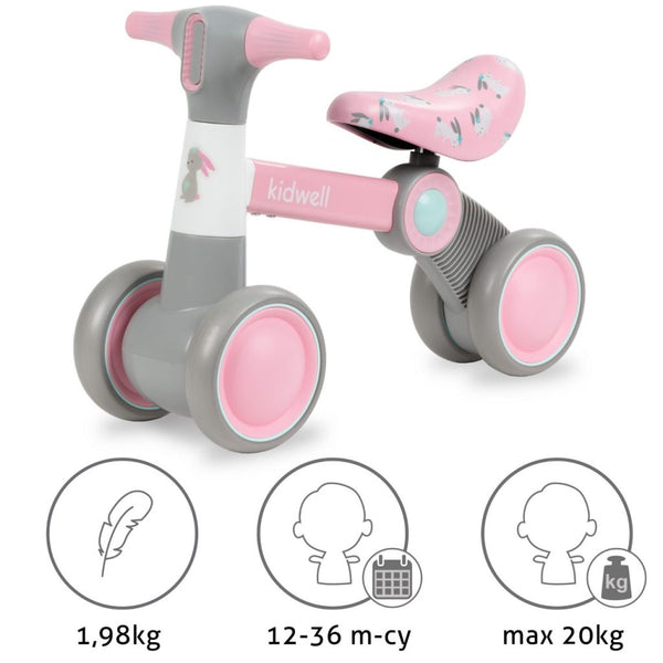 Kidwell Petito 2in1 Mini Balance Bike / Ride-On Bike, Bunny