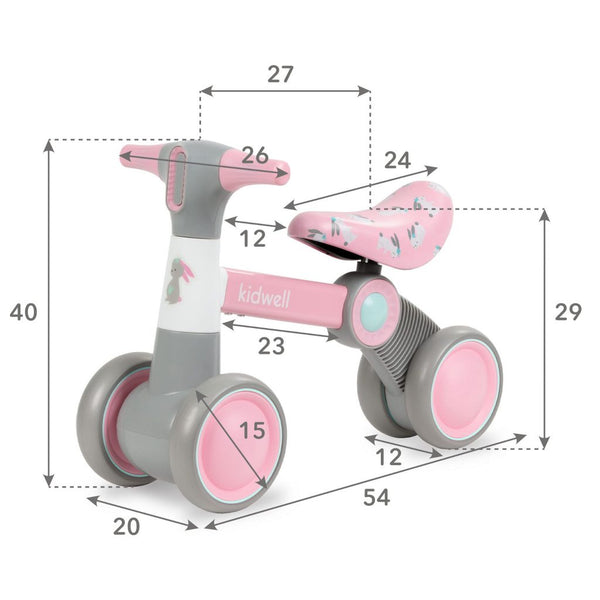 Kidwell Petito 2in1 Mini Balance Bike / Ride-On Bike, Bunny