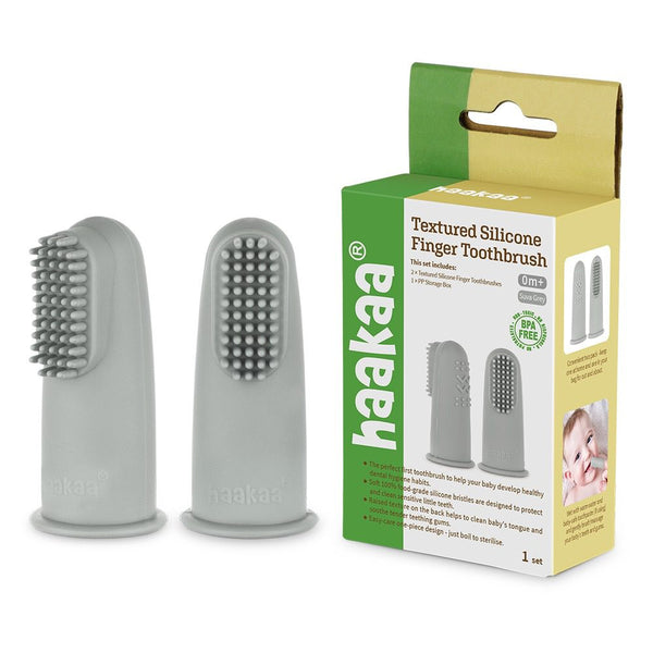Haakaa Textured Silicone Finger Toothbrush (2-pack)