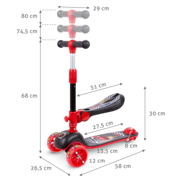 Kidwell Rimba Foldable Balance Scooter with Seat, Race