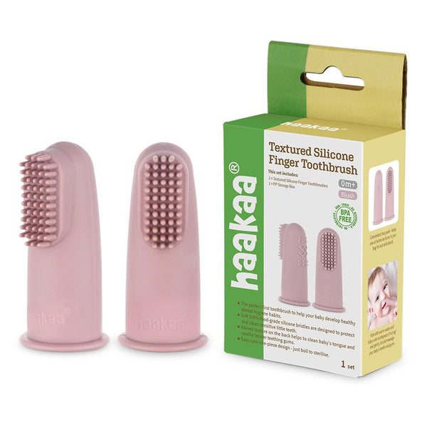 Haakaa Textured Silicone Finger Toothbrush (2-pack)