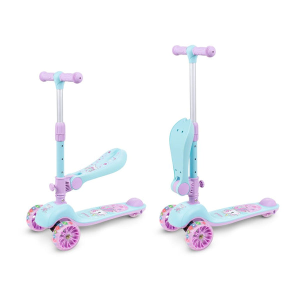 Kidwell Rimba Foldable Balance Scooter with Seat, Unicorn