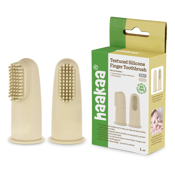 Haakaa Textured Silicone Finger Toothbrush (2-pack)
