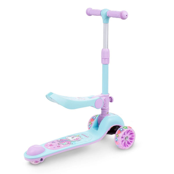 Kidwell Rimba Foldable Balance Scooter with Seat, Unicorn
