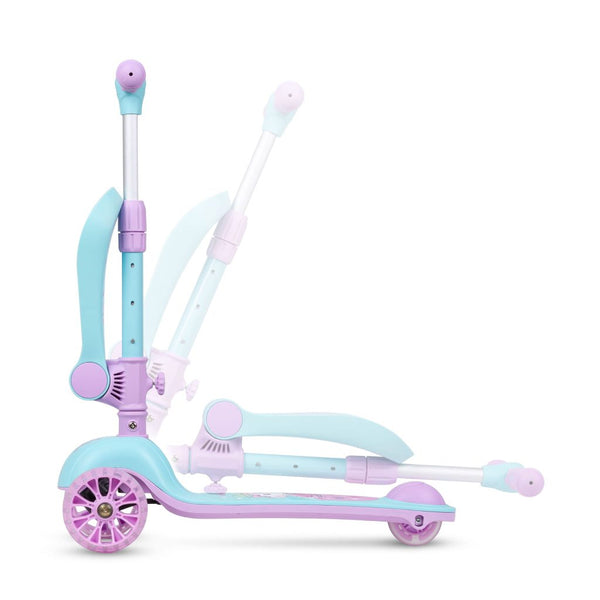 Kidwell Rimba Foldable Balance Scooter with Seat, Unicorn