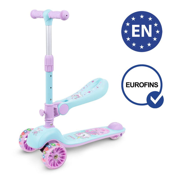 Kidwell Rimba Foldable Balance Scooter with Seat, Unicorn
