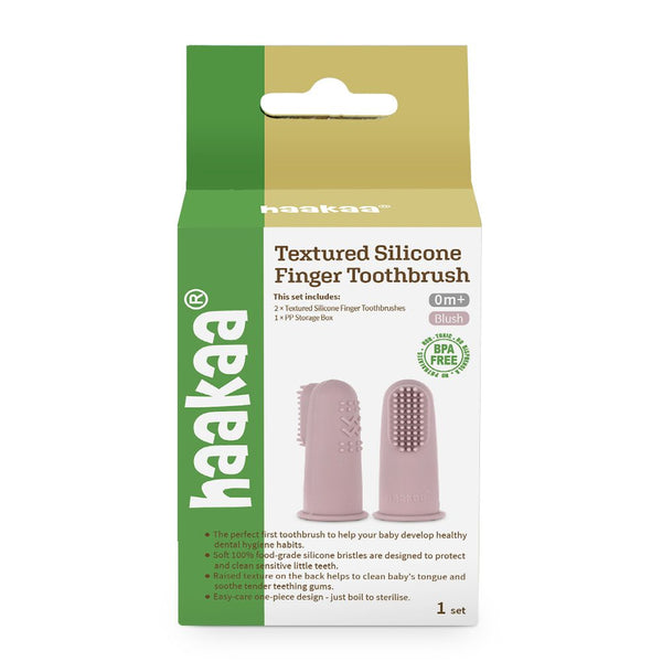 Haakaa Textured Silicone Finger Toothbrush (2-pack)