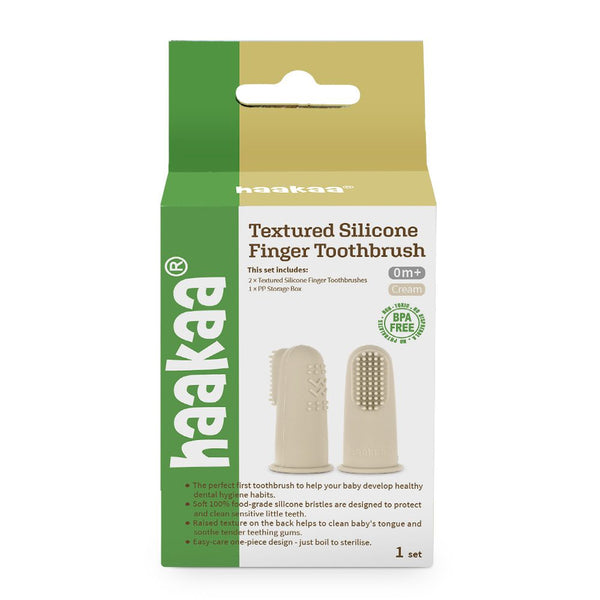 Haakaa Textured Silicone Finger Toothbrush (2-pack)