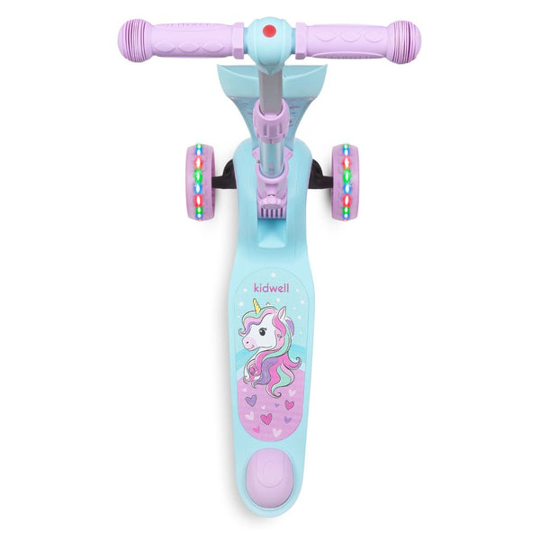 Kidwell Rimba Foldable Balance Scooter with Seat, Unicorn