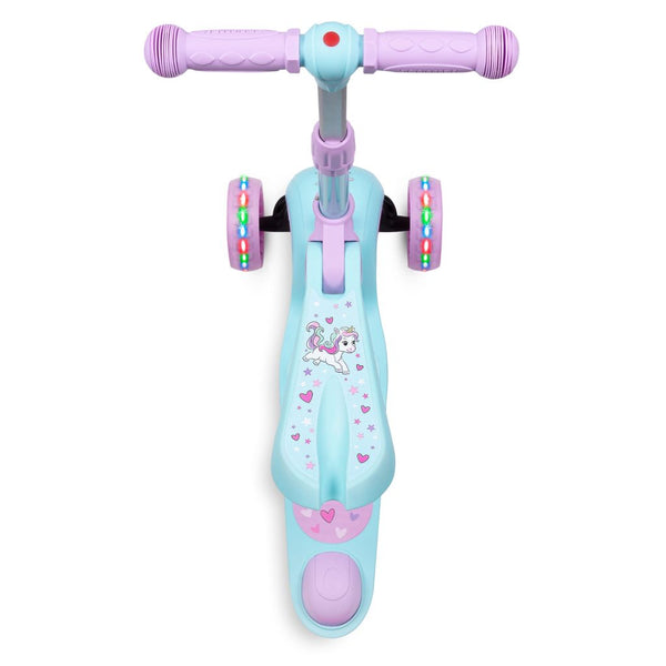 Kidwell Rimba Foldable Balance Scooter with Seat, Unicorn