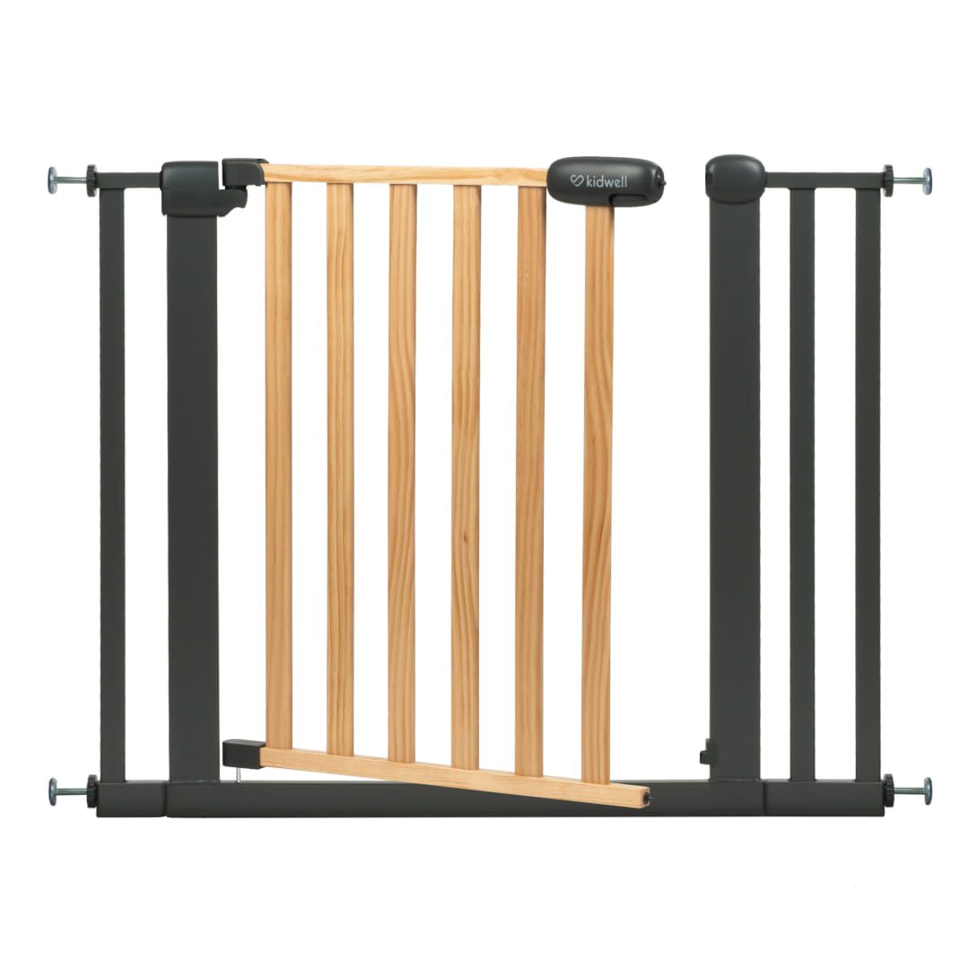 Kidwell Trasti Safety Gate (74-105 cm), Pine Wood & Powder-Coated Steel