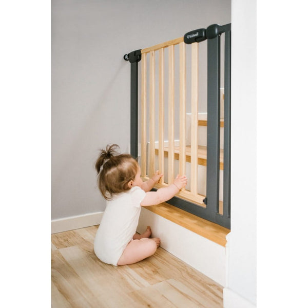 Kidwell Trasti Safety Gate (74-105 cm), Pine Wood & Powder-Coated Steel