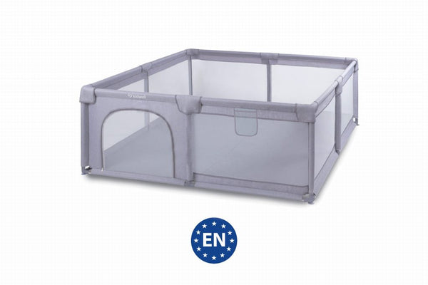 Playpen Bundle BUNDLE: Extra Large Playpen, Grey + PIRA Foldable & Reversible Extra Large Play Mat, Little Bear / Animal Voyages (200 x 180 cm)