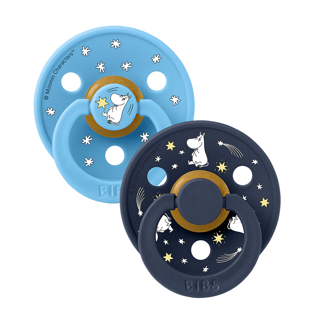 BIBS x Moomin Colour Pacifiers 2 pack Good Night - Breeze mix