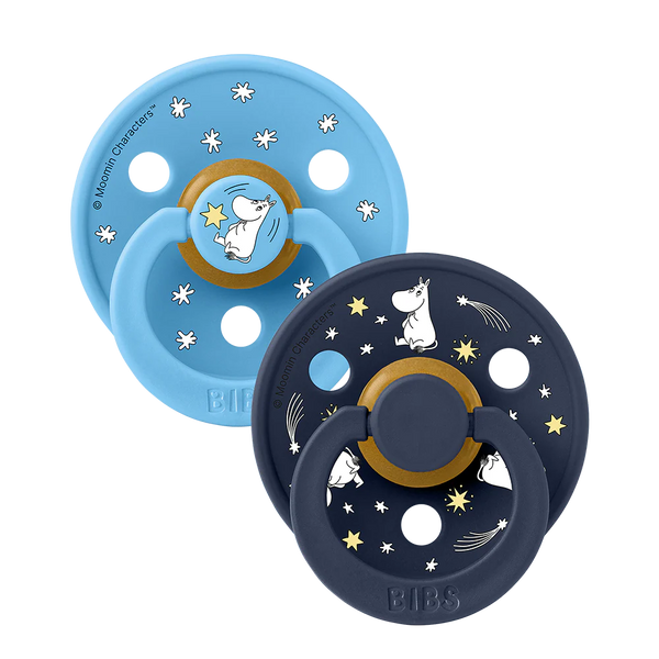 BIBS x Moomin Colour Pacifiers 2 pack Good Night - Breeze mix