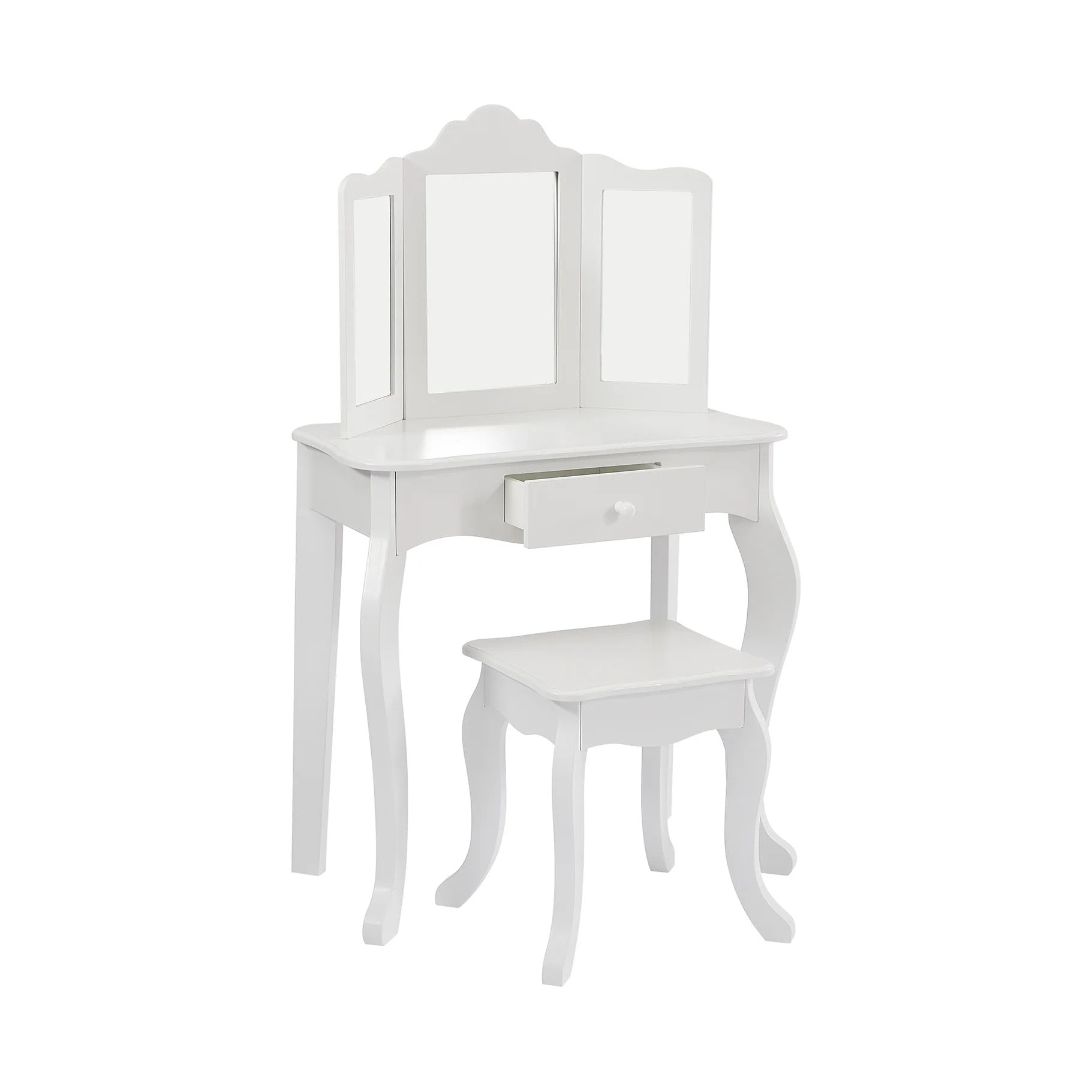 Liberty House Kids’ White Vanity Table and Stool Set