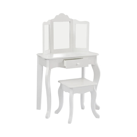 Liberty House Kids’ White Vanity Table and Stool Set