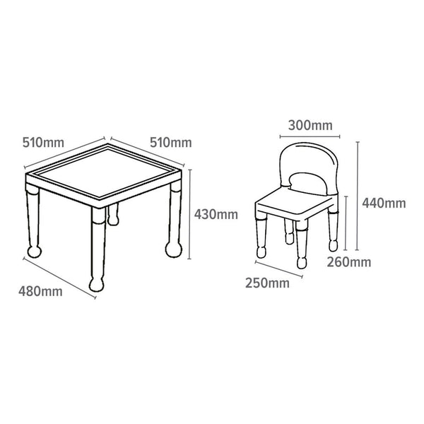 Liberty House Multicoloured Table & 2 Chairs Set