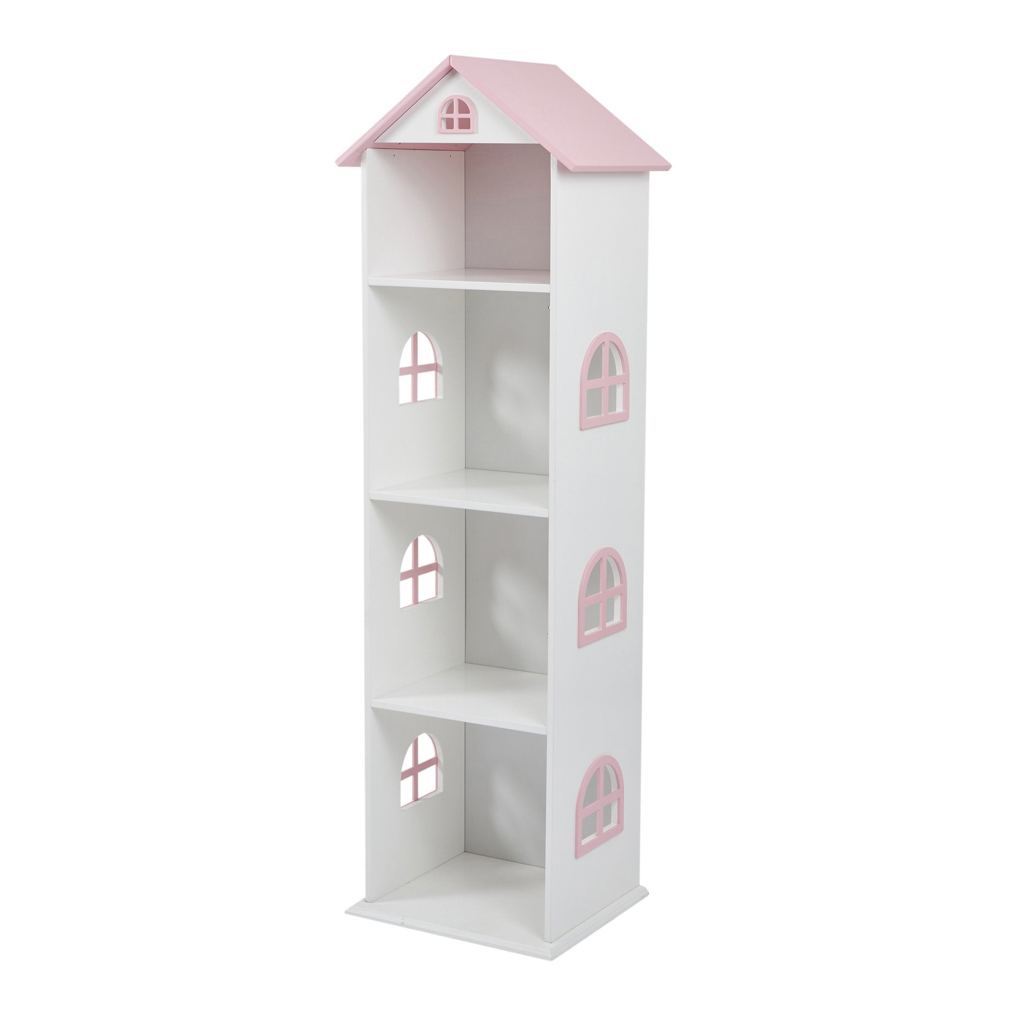 Liberty House Tall White Wooden Dolls House Bookcase